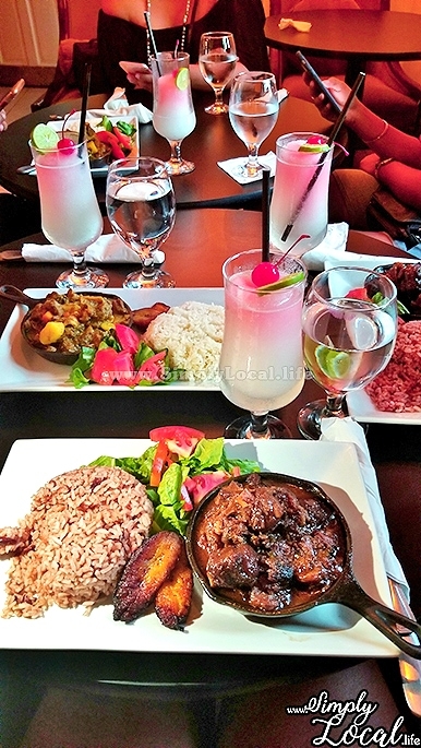 Jamaican food at Oak Wine Bar Kingston