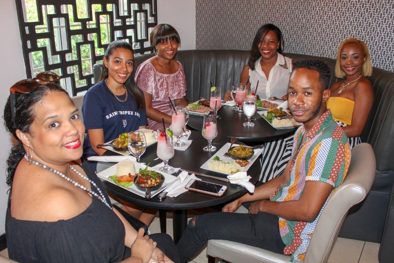 Group of friends at Oak Kitchen Wine Bar Jamaica