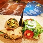 Ackee wrap Kushites Vegetarian Restaurant Kingston Jamaica