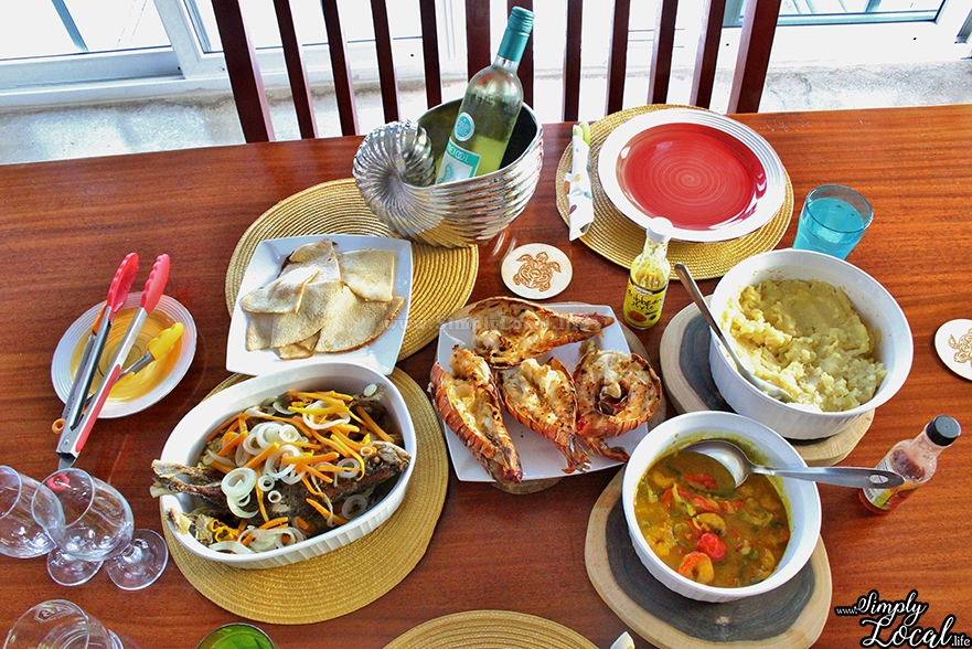 Turtles Nest Treasure Beach Jamaica Villa seafood meal